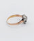 Bague 59.5 Bague victorienne en or rose 18k et argent avec diamant taille table 58 Facettes A06714
