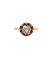 Bague 51.5 Bague solitaire antique en or rose 18k avec diamant taille ancienne 58 Facettes A06717
