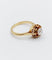 Bague 51.5 Bague solitaire antique en or rose 18k avec diamant taille ancienne 58 Facettes A06717