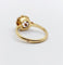Bague 51.5 Bague solitaire antique en or rose 18k avec diamant taille ancienne 58 Facettes A06717