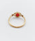 Bague 52 Bague Art déco en or 18k au cabochon de corail 58 Facettes A06719