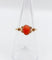 Bague 52 Bague Art déco en or 18k au cabochon de corail 58 Facettes A06719