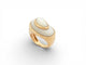 Bague 52 vintage bague FRED nuage 52 en nacre et or jaune 18k mother of pl 58 Facettes 273331
