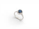 Bague 53 bague sertie saphir 1.33 ct & diamants 0.58 ct 53 en or blanc 3.15 gr 58 Facettes 273386