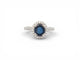 Bague 53 bague sertie saphir 1.33 ct & diamants 0.58 ct 53 en or blanc 3.15 gr 58 Facettes 273386