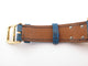 Montre vintage montre HERMES medor pm 27mm plaque or cuir epsom bleu quartz 58 Facettes 273322
