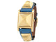 Montre vintage montre HERMES medor pm 27mm plaque or cuir epsom bleu quartz 58 Facettes 273322