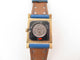 Montre vintage montre HERMES medor pm 27mm plaque or cuir epsom bleu quartz 58 Facettes 273322