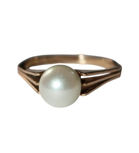 Bague 53 Bague perle de culture en or jaune 18 carats 58 Facettes 606