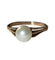 Bague 53 Bague perle de culture en or jaune 18 carats 58 Facettes 606