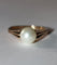 Bague 53 Bague perle de culture en or jaune 18 carats 58 Facettes 606