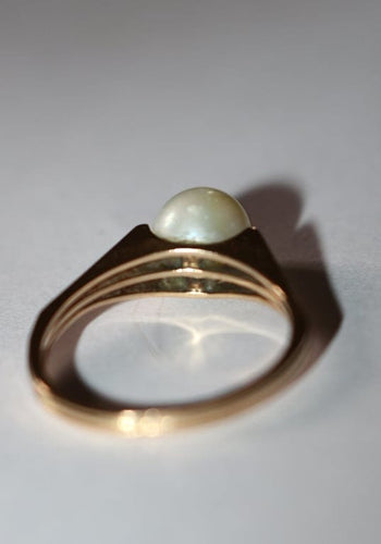 Bague 53 Bague perle de culture en or jaune 18 carats 58 Facettes 606