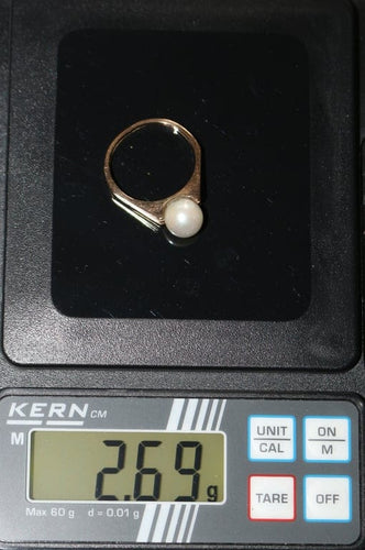 Bague 53 Bague perle de culture en or jaune 18 carats 58 Facettes 606