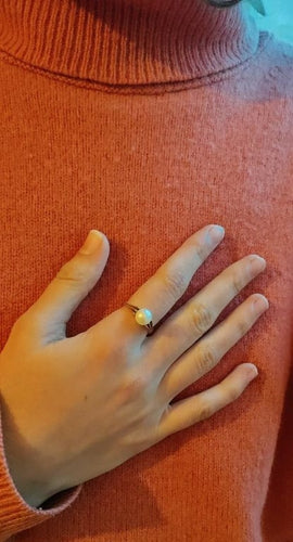 Bague 53 Bague perle de culture en or jaune 18 carats 58 Facettes 606