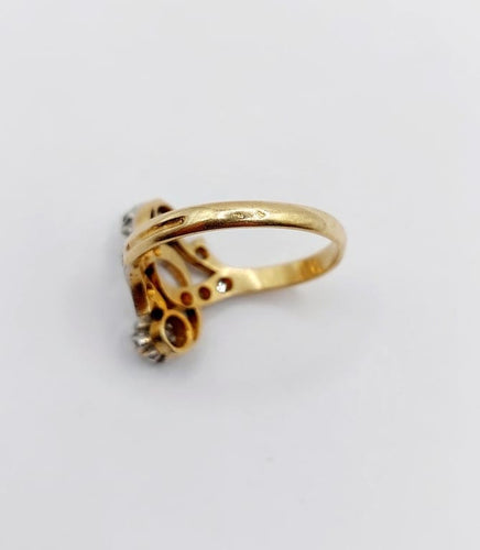 Bague 54 Bague duchesse antique en or 18k et platine à diamants 58 Facettes A06720