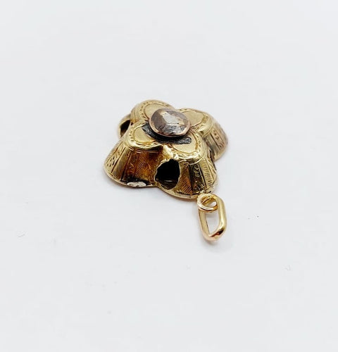Pendentif Pendentif victorien - Diamant taille rose en or jaune 18K (circa 1850) 58 Facettes A02334