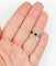 Bague 51 Bague solitaire Art déco en or blanc 18k et saphir 58 Facettes A01186