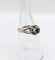 Bague 51 Bague solitaire Art déco en or blanc 18k et saphir 58 Facettes A01186