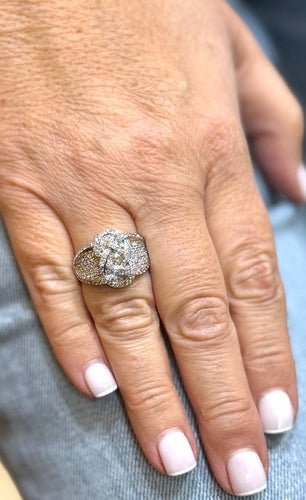 Bague 57 Bague infini en or blanc 18 carats et diamants 58 Facettes sku