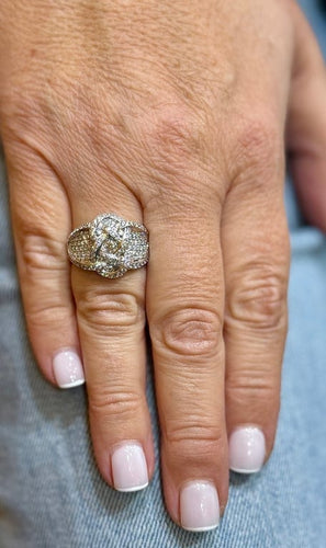 Bague 57 Bague infini en or blanc 18 carats et diamants 58 Facettes sku