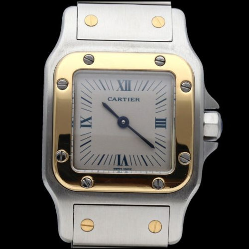 Montre Cartier Santos Galbée - Montre femme quartz en or jaune et acier 58 Facettes MT45914