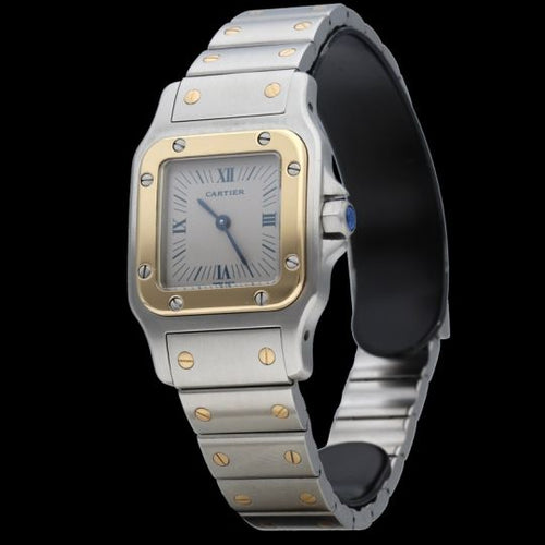 Montre Cartier Santos Galbée - Montre femme quartz en or jaune et acier 58 Facettes MT45914