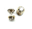 Boucles d'oreilles Puces d’oreilles en or jaune et or blanc 18 carats, diamants 0,80 ct 58 Facettes 230060