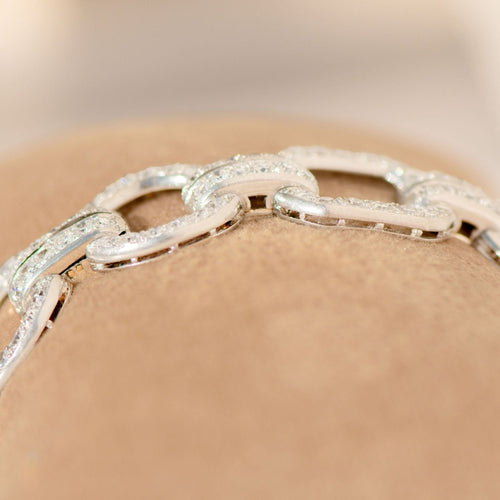 Montre Art déco - Bracelet en platine et diamants 6,84 ct (228 diamants) 58 Facettes