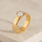 Bague 55 Solitär-Ring - Bague en or jaune 14K diamant 0,52 ct 58 Facettes HJ250199