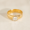 Bague 55 Solitär-Ring - Bague en or jaune 14K diamant 0,52 ct 58 Facettes HJ250199