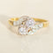 Bague 56 Toi-et-Moi - Bague en or jaune 14K diamants 58 Facettes
