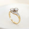 Bague 56 Bague Toi-et-Moi vintage - Or jaune 14 carats et 11 diamants 58 Facettes