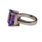 Bague 51 Bague - Améthyste taille émeraude en or blanc 18k 58 Facettes S261