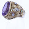 Bague 48 Bague vintage - Ametyste ovale et diamants en or jaune 18 ct 58 Facettes AN522 '(0799)