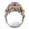 Bague 48 Bague vintage - Ametyste ovale et diamants en or jaune 18 ct 58 Facettes AN522 '(0799)