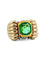 Bague 54 Bague Tank ancienne en or 18 carats avec émeraude de Colombie 58 Facettes em