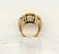 Bague 54 Bague Tank ancienne en or 18 carats avec émeraude de Colombie 58 Facettes em