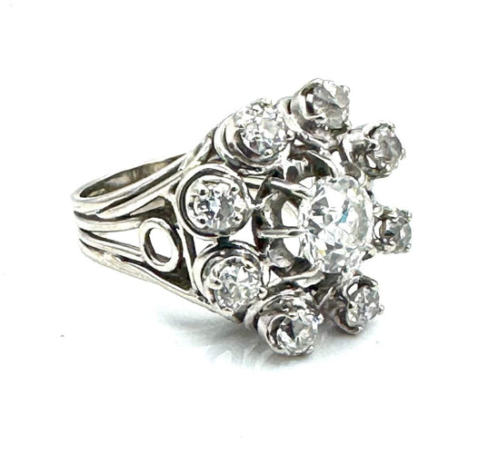 Bague 57 Bague boule en or 18 carats et diamants 3,75 ct 58 Facettes 250260