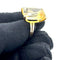 Bague 53 Bague vintage en or jaune 18 carats et citrine 58 Facettes 240399