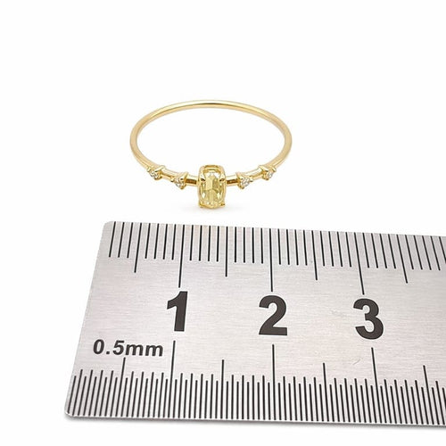 Bague 56 Bague solitaire en or jaune 18 carats et diamants fancy 58 Facettes Bague or et diamants fancy