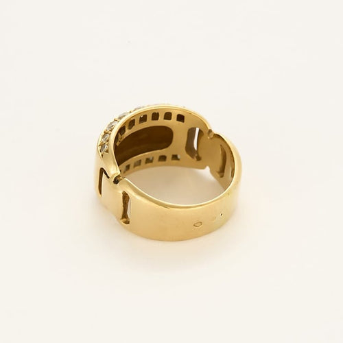 Bague 56 HERMES - Bague en or jaune et diamants 58 Facettes B250659