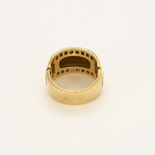 Bague 56 HERMES - Bague en or jaune et diamants 58 Facettes B250659