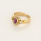 Bague 55 Bague en or jaune, diamants, rubis 58 Facettes B260114
