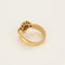 Bague 55 Bague en or jaune, diamants, rubis 58 Facettes B260114