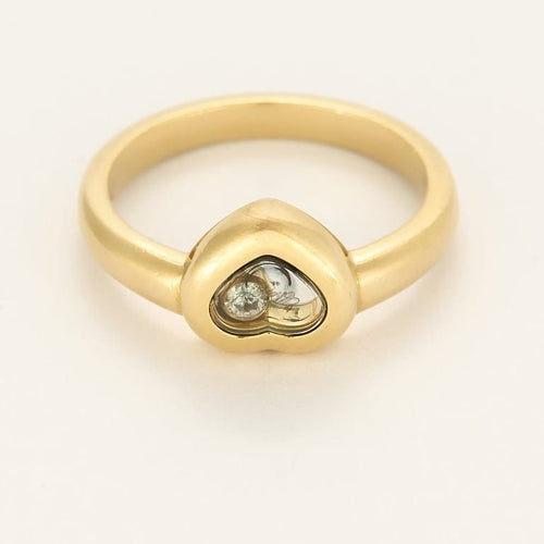 Bague 46.5 CHOPARD- Happy Diamonds - Bague en or jaune et diamant 58 Facettes B260054
