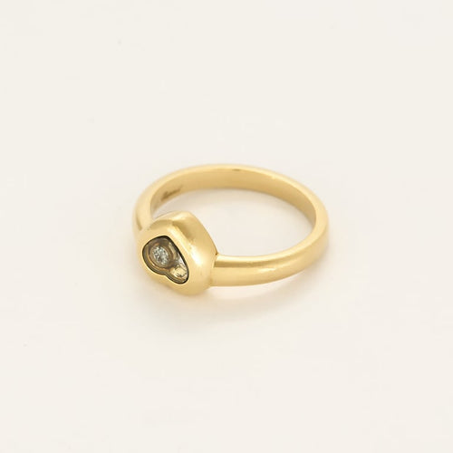 Bague 46.5 CHOPARD- Happy Diamonds - Bague en or jaune et diamant 58 Facettes B260054