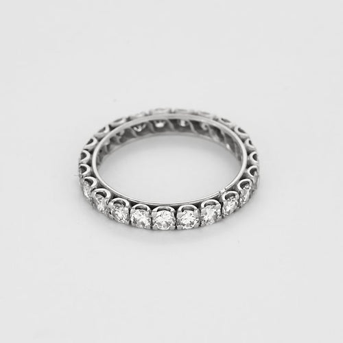 Bague 56 Bague en platine et diamants 58 Facettes B250712