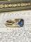 Bague 55 Bague en or jaune 18K sertie d’un saphir non chauffé et diamants 58 Facettes 237