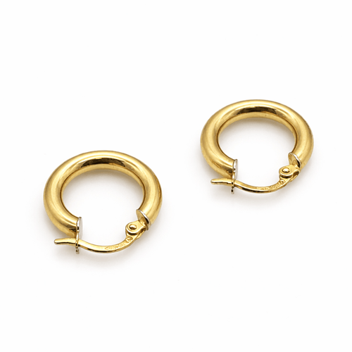 Boucles d'oreilles Boucles d'oreilles créoles en or jaune 18 carats 58 Facettes Boucles d'oreilles créoles or jaune