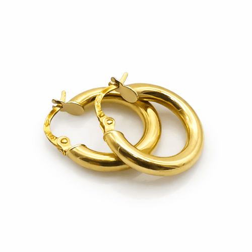 Boucles d'oreilles Boucles d'oreilles créoles en or jaune 18 carats 58 Facettes Boucles d'oreilles créoles or jaune